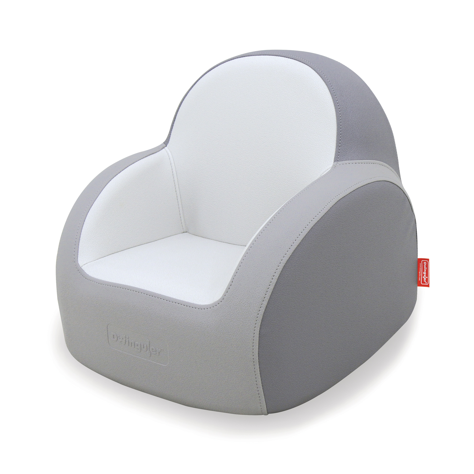 Dwinguler Leatherette Kids Sofa – Dove Grey