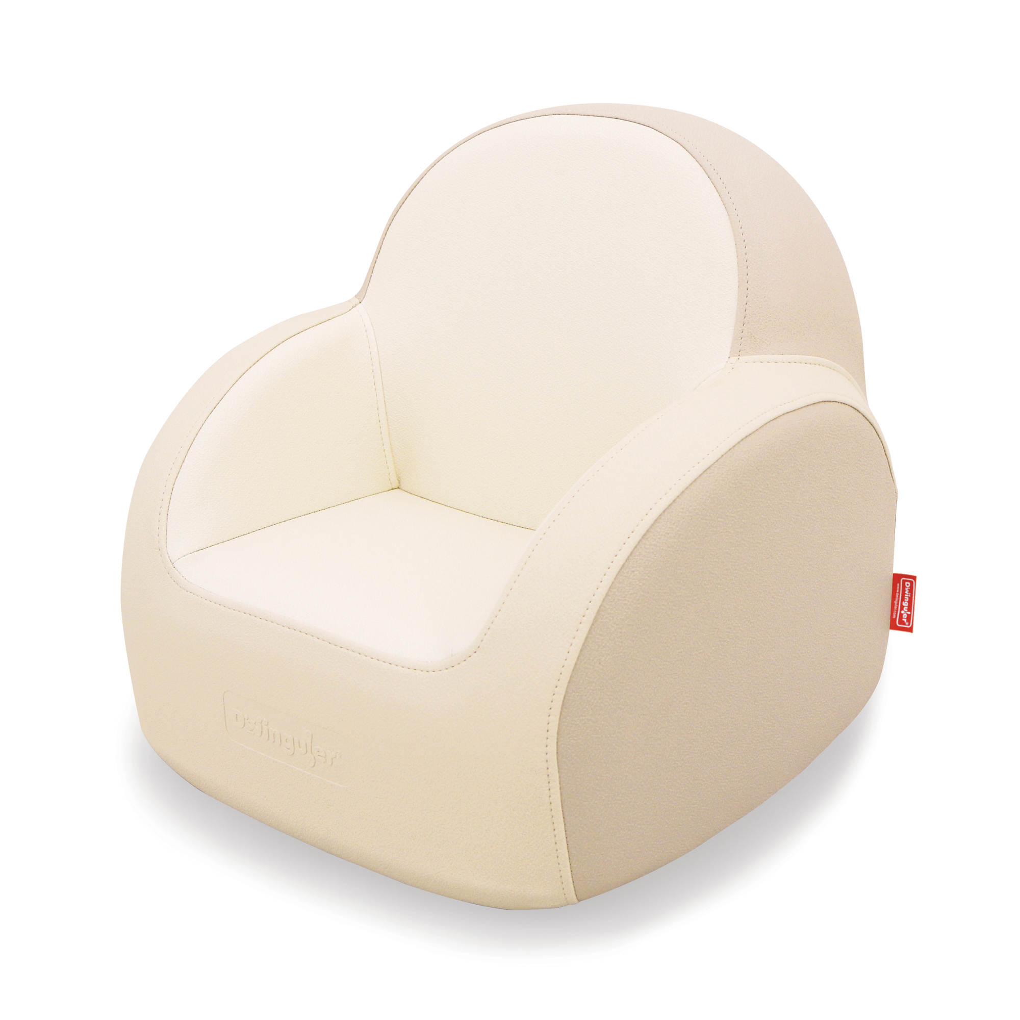 Dwinguler Leatherette Kids Sofa – Sand Beige