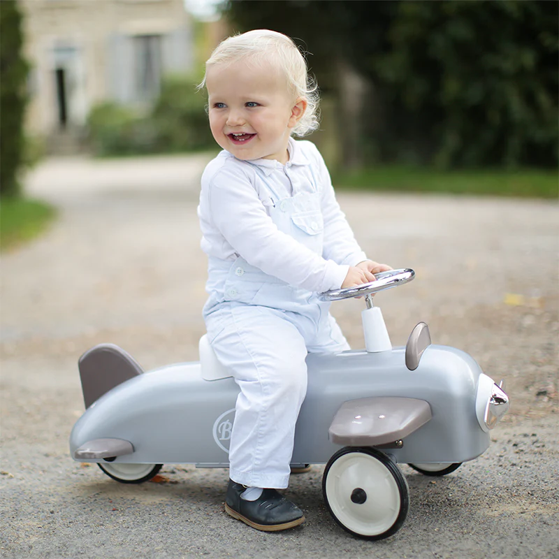 Baghera Ride-On Speedster Plane - Silver-2
